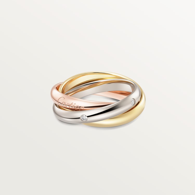 Top 1:1 replica Trinity ring, classic model, 5 diamonds