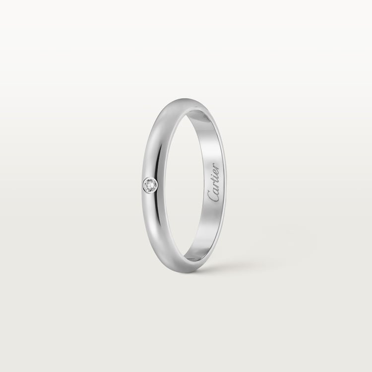 Top 1:1 replica 1895 wedding band, 2.6 mm width, 1 diamond