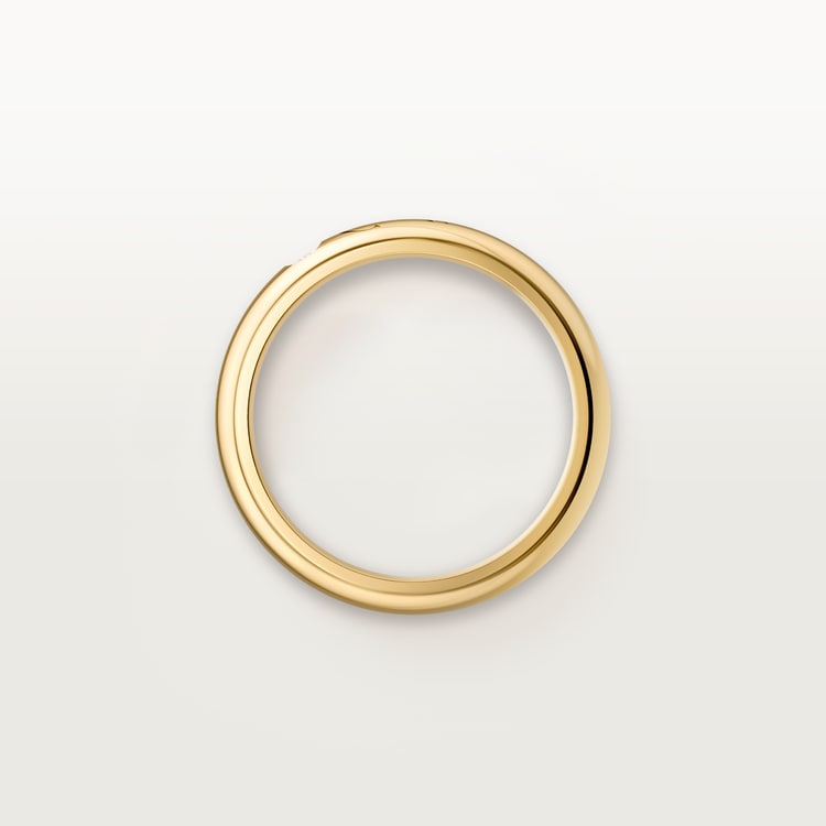 Top 1:1 replica C de Cartier wedding ring, 4 mm width, 1 diamond