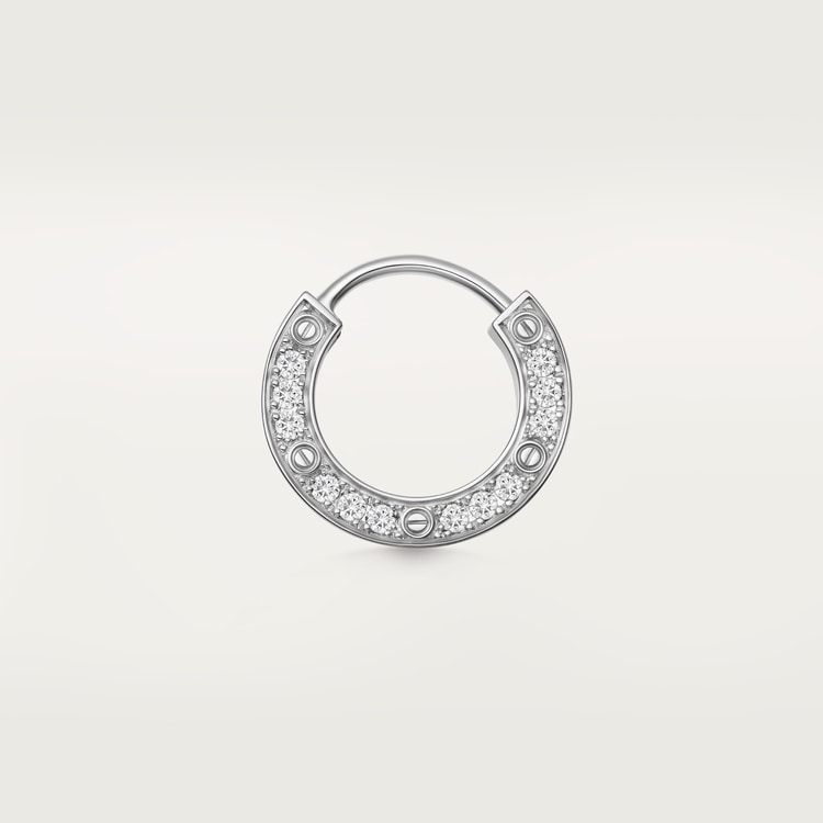 Top 1:1 replica LOVE single hoop earring, paved