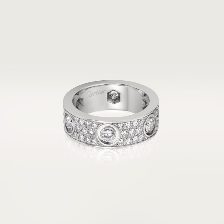 Top 1:1 replica LOVE ring, classic model, paved, 6 diamonds