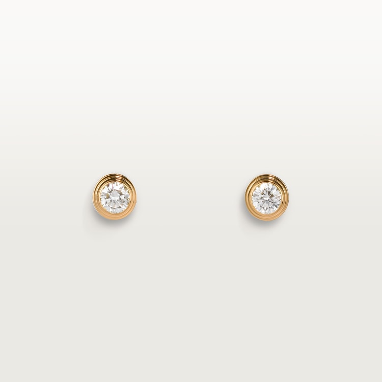 Top 1:1 replica Cartier d'Amour stud earrings, 2 diamonds, medium model