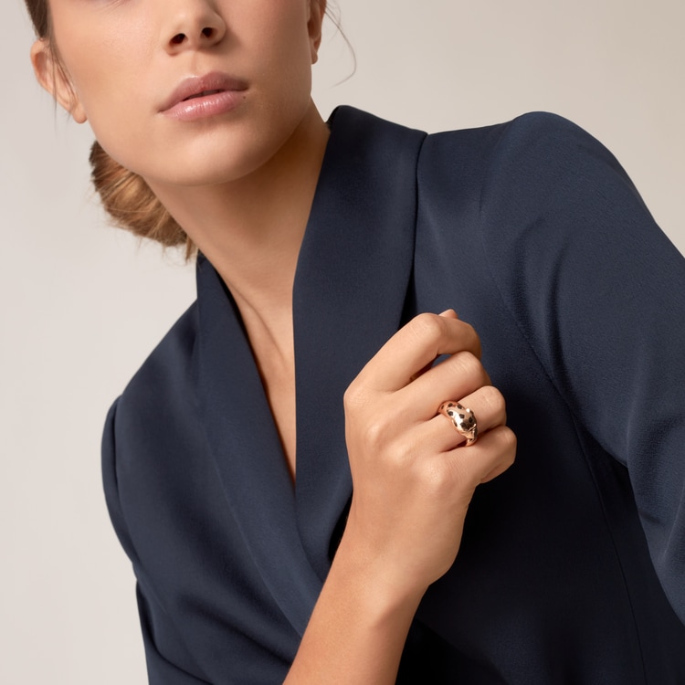 Top 1:1 replica Panthère de Cartier ring, medium model