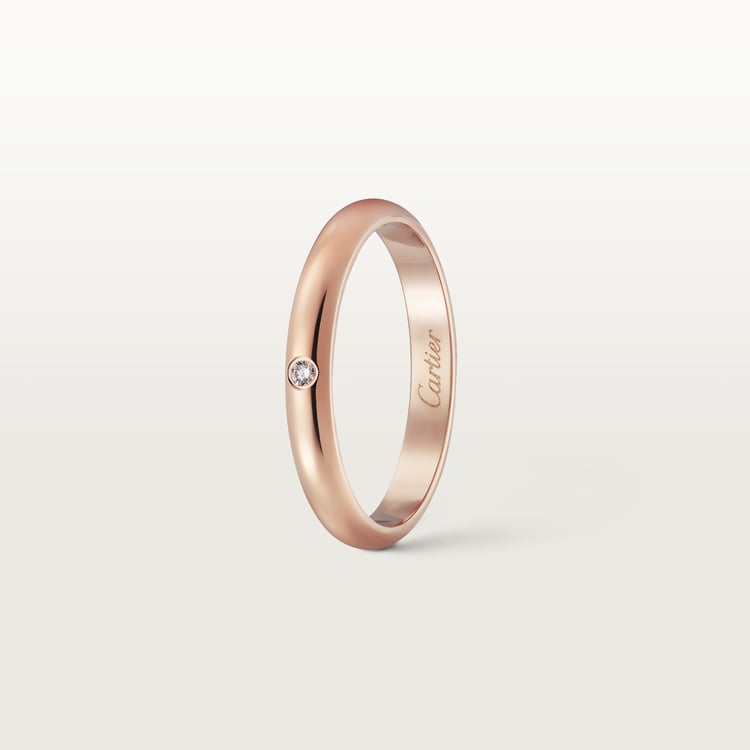 Top 1:1 replica 1895 wedding band, 2.6 mm width, 1 diamond
