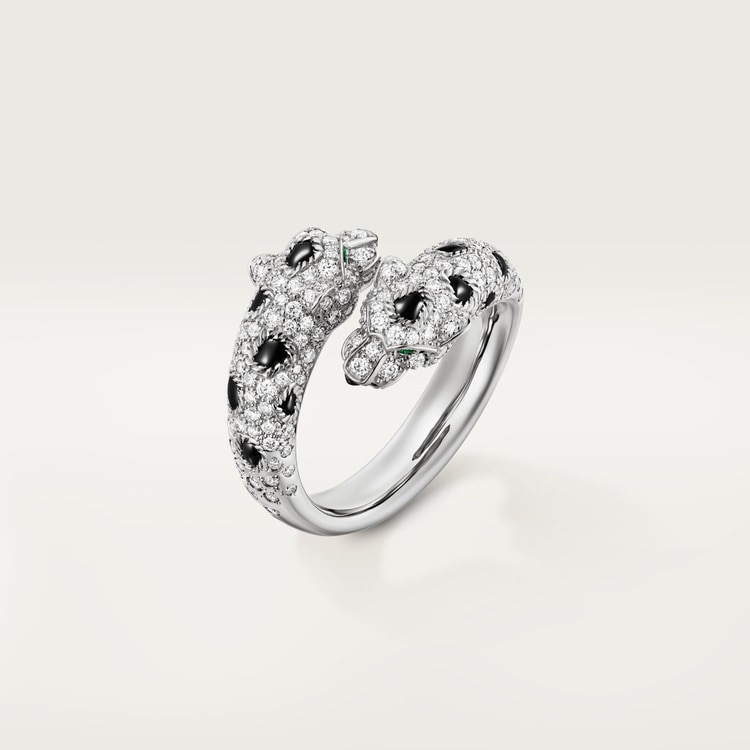Top 1:1 replica Panthère de Cartier ring, semi-paved