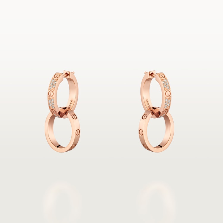 Top 1:1 replica LOVE earrings, multiwear, half-paved