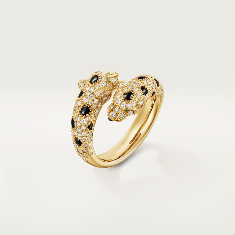 Top 1:1 replica Panthère de Cartier ring, semi-paved