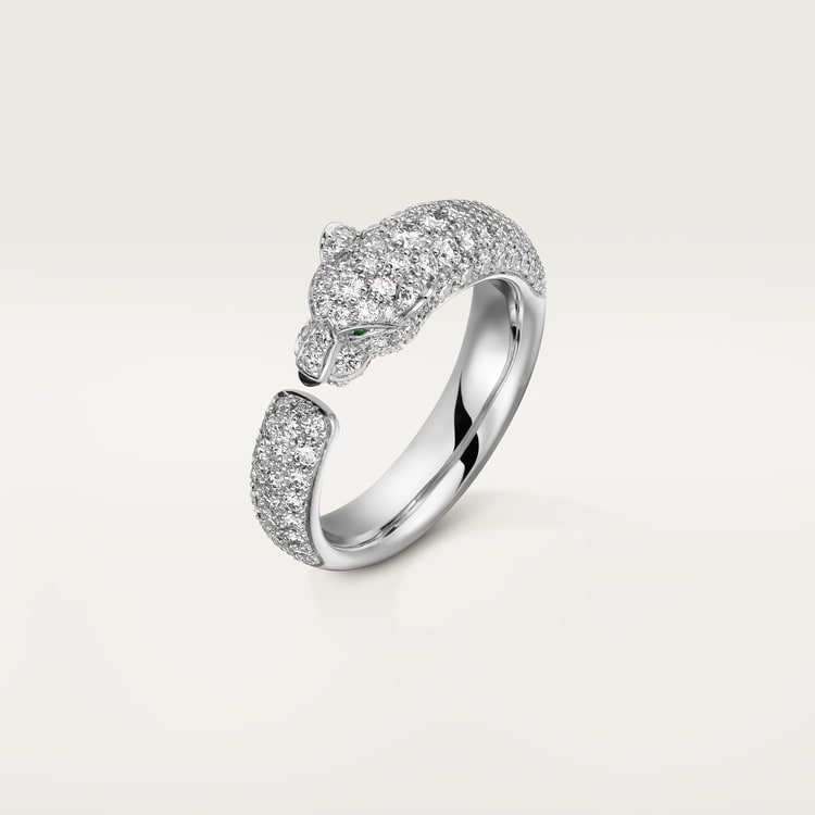 Top 1:1 replica Panthère de Cartier ring, small model, paved