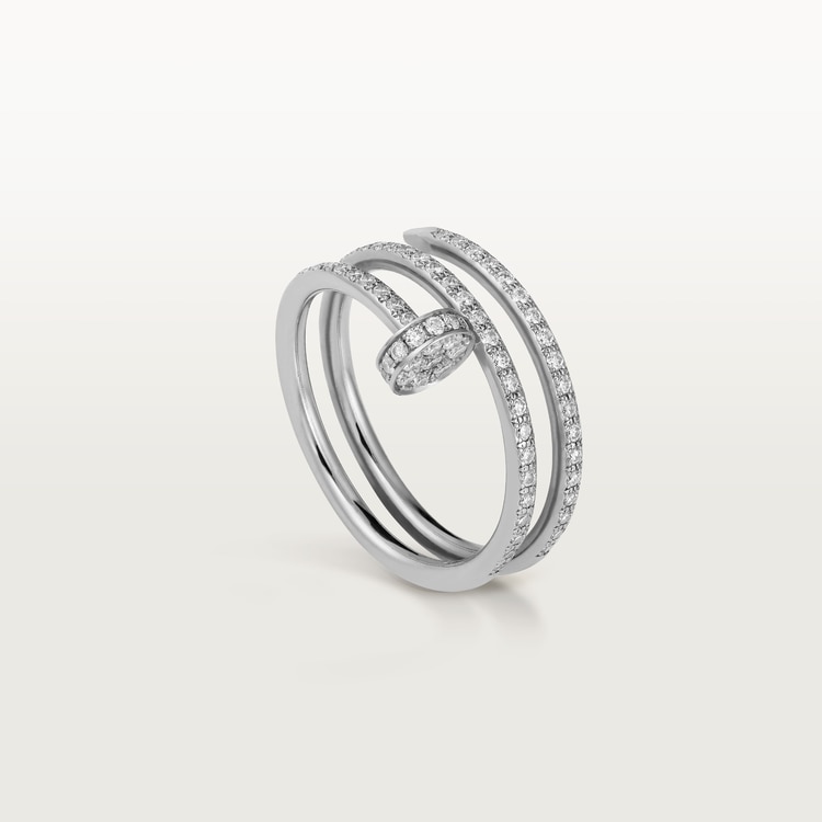 Top 1:1 replica Juste un Clou ring, double, half-paved