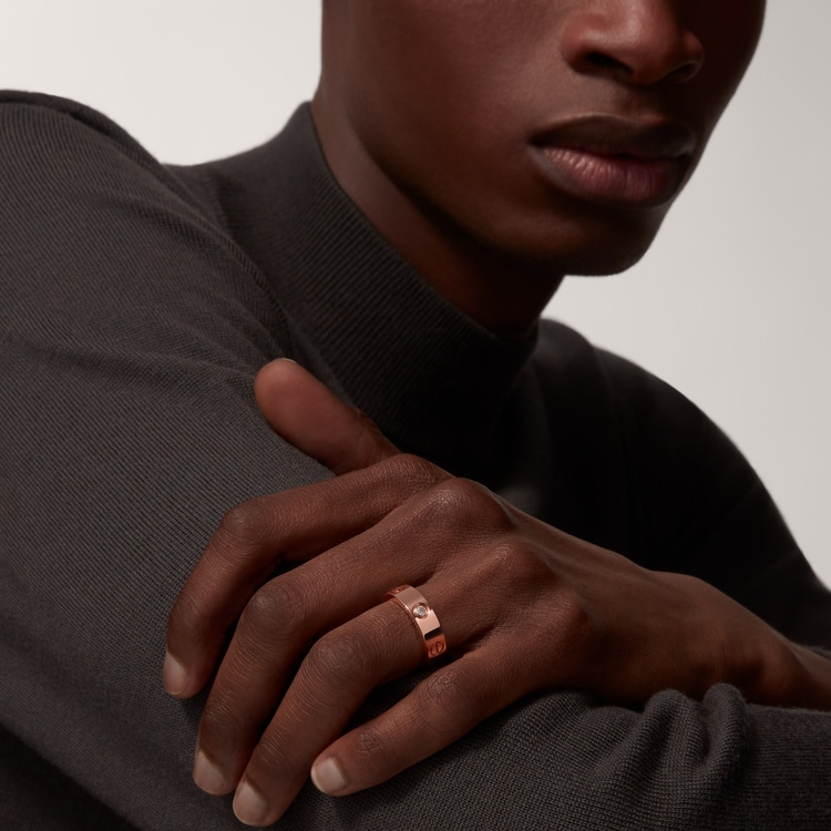 Top 1:1 replica LOVE ring, classic model, 3 diamonds