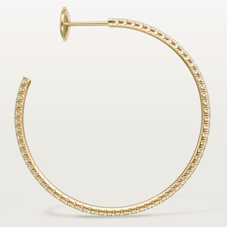 Top 1:1 replica Etincelle de Cartier hoop earrings, large model, paved