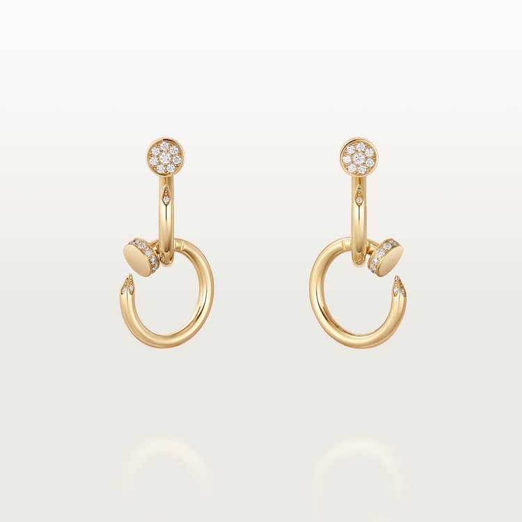 Top 1:1 replica Juste un Clou earrings, double, diamonds