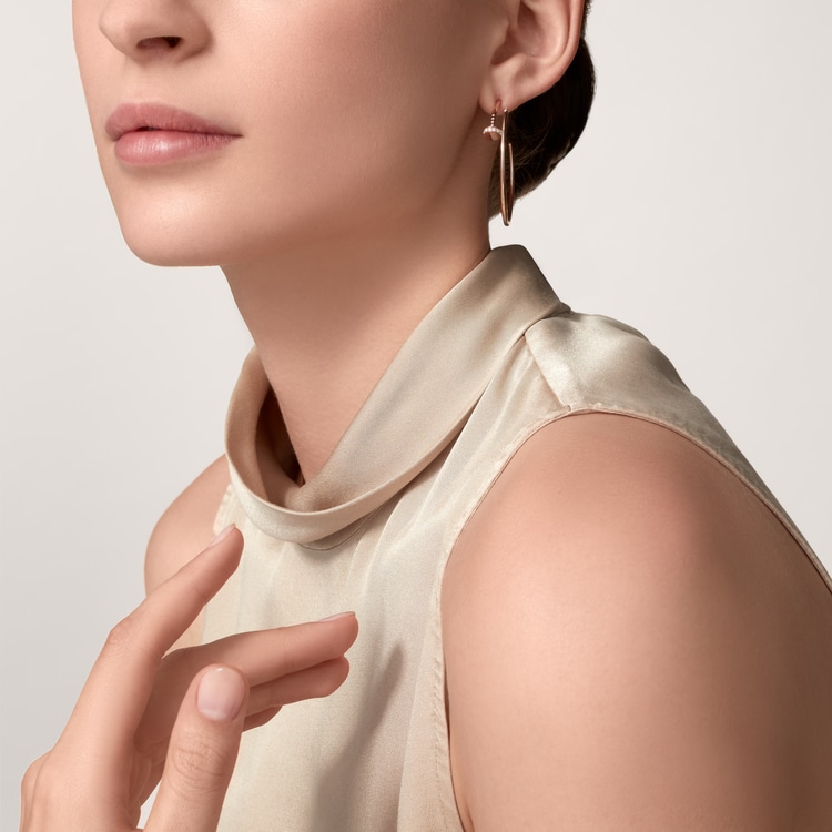 Top 1:1 replica Juste un Clou hoop earrings, large model, diamonds