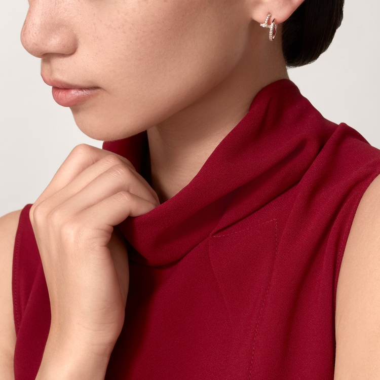 Top 1:1 replica Juste un Clou hoop earrings, small model, paved