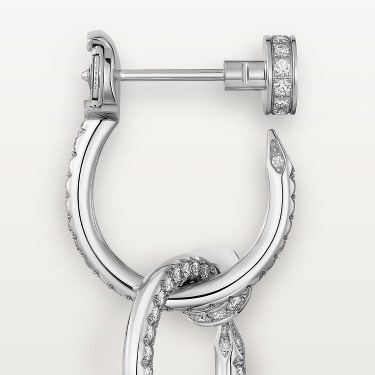 Top 1:1 replica Juste un Clou earrings, double, paved