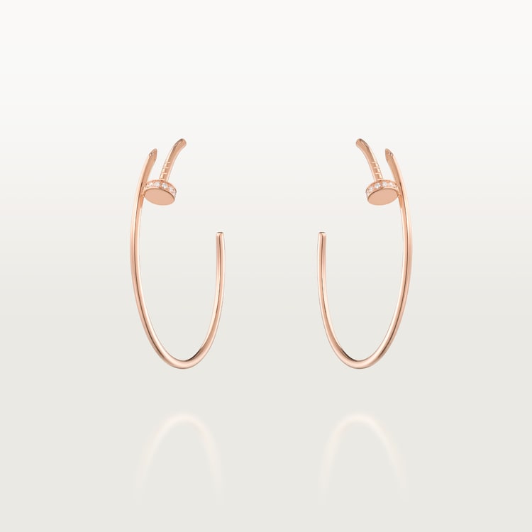 Top 1:1 replica Juste un Clou hoop earrings, large model, diamonds
