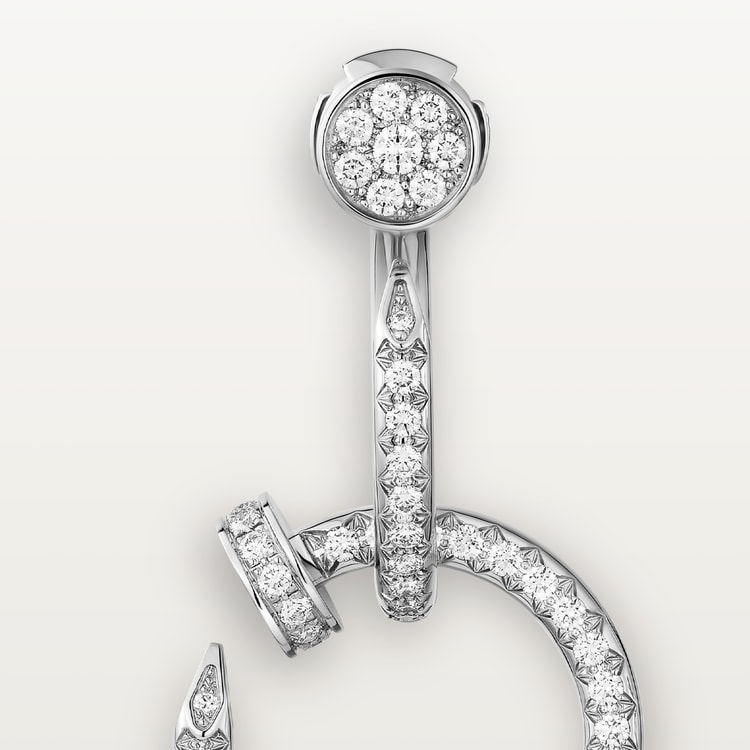 Top 1:1 replica Juste un Clou earrings, double, paved