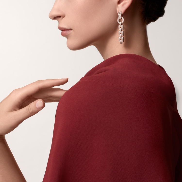 Top 1:1 replica Agrafe earrings, paved