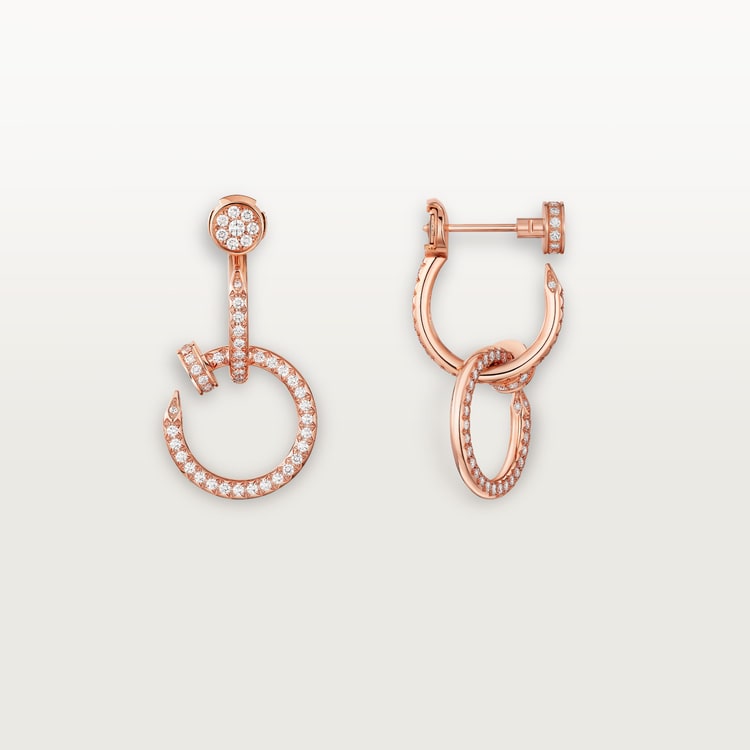 Top 1:1 replica Juste un Clou earrings, double, paved