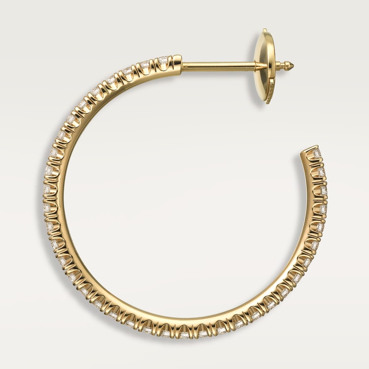 Top 1:1 replica Etincelle de Cartier hoop earrings, medium model, paved
