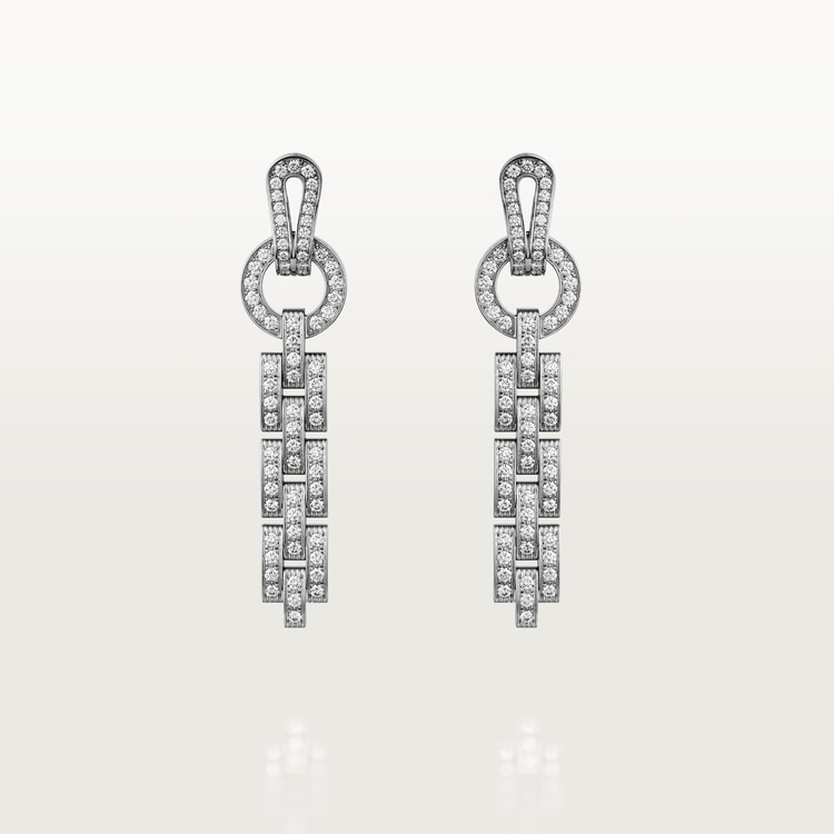 Top 1:1 replica Agrafe earrings, paved