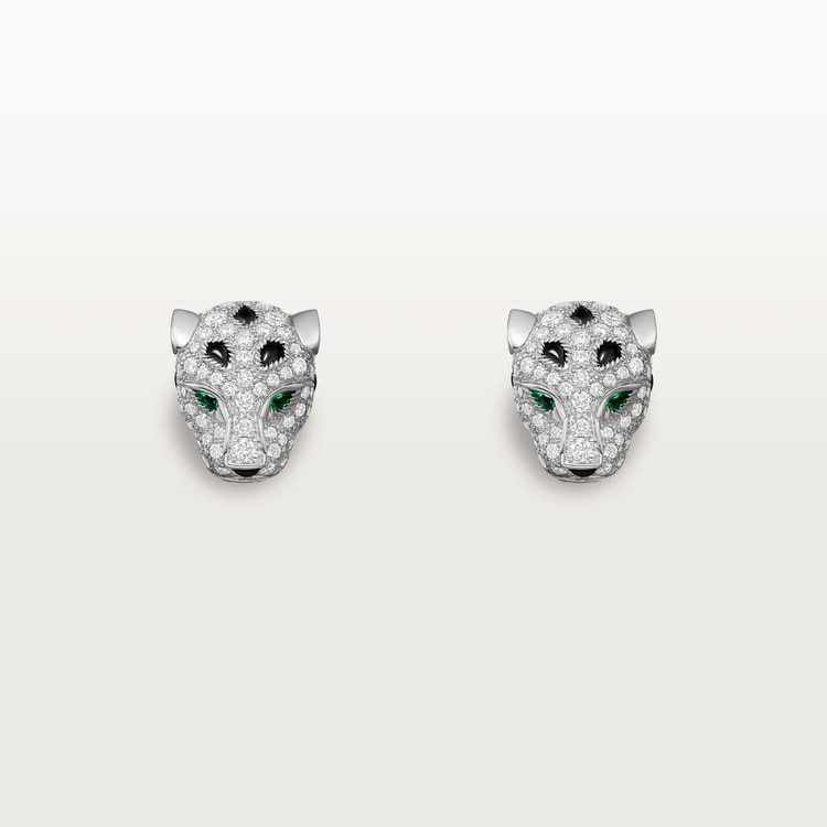 Top 1:1 replica Panthère de Cartier stud earrings, paved
