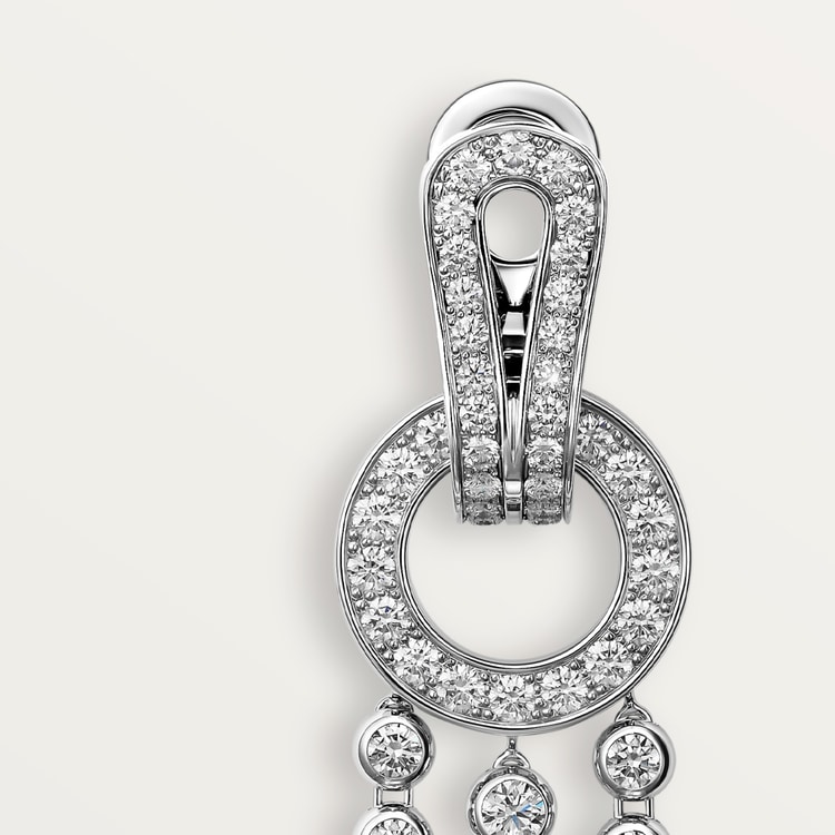 Top 1:1 replica Agrafe earrings, brilliant-cut diamonds, paved