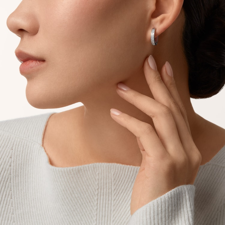 Top 1:1 replica LOVE earrings, multiwear, half-paved