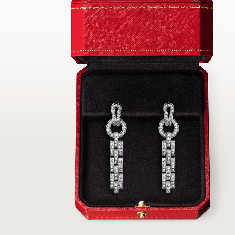 Top 1:1 replica Agrafe earrings, paved