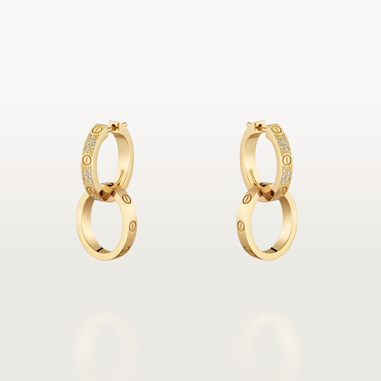 Top 1:1 replica LOVE earrings, multiwear, half-paved