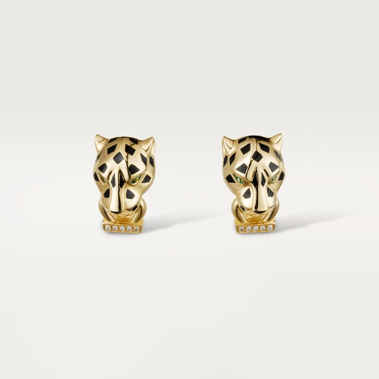 Top 1:1 replica Panthère de Cartier earrings, diamonds