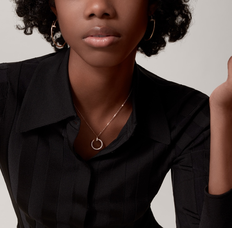 Top 1:1 replica Juste un Clou hoop earrings, large model, diamonds