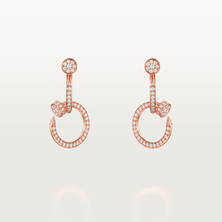 Top 1:1 replica Juste un Clou earrings, double, paved