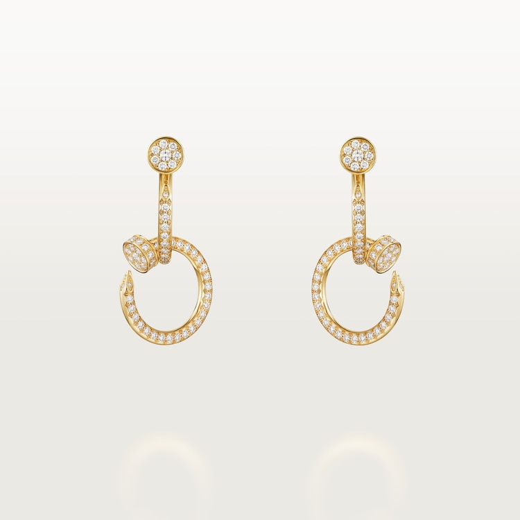 Top 1:1 replica Juste un Clou earrings, double, paved