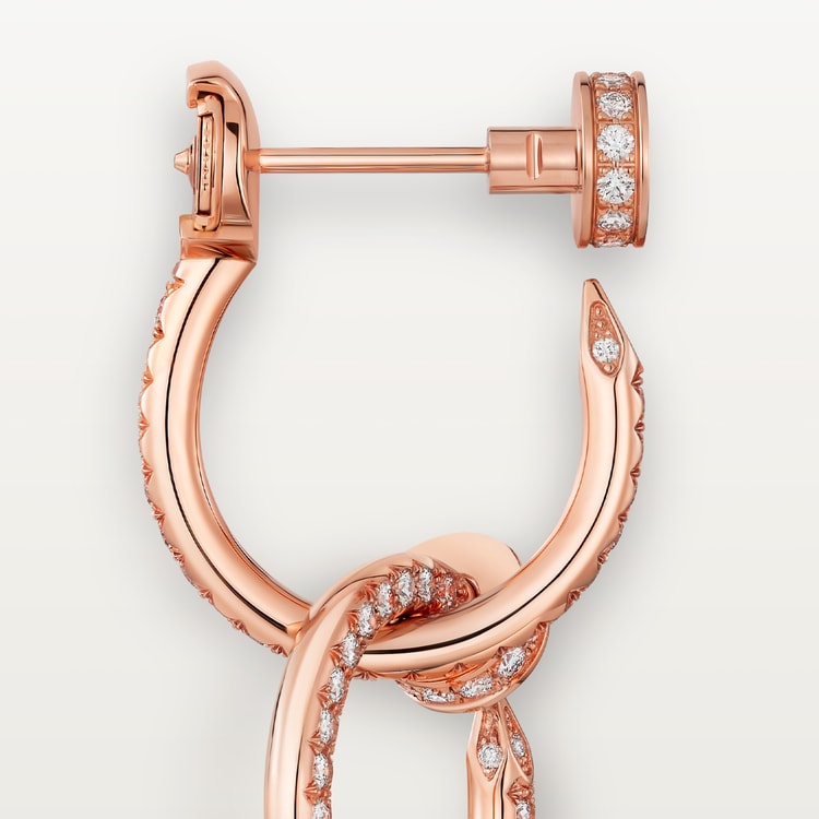 Top 1:1 replica Juste un Clou earrings, double, paved