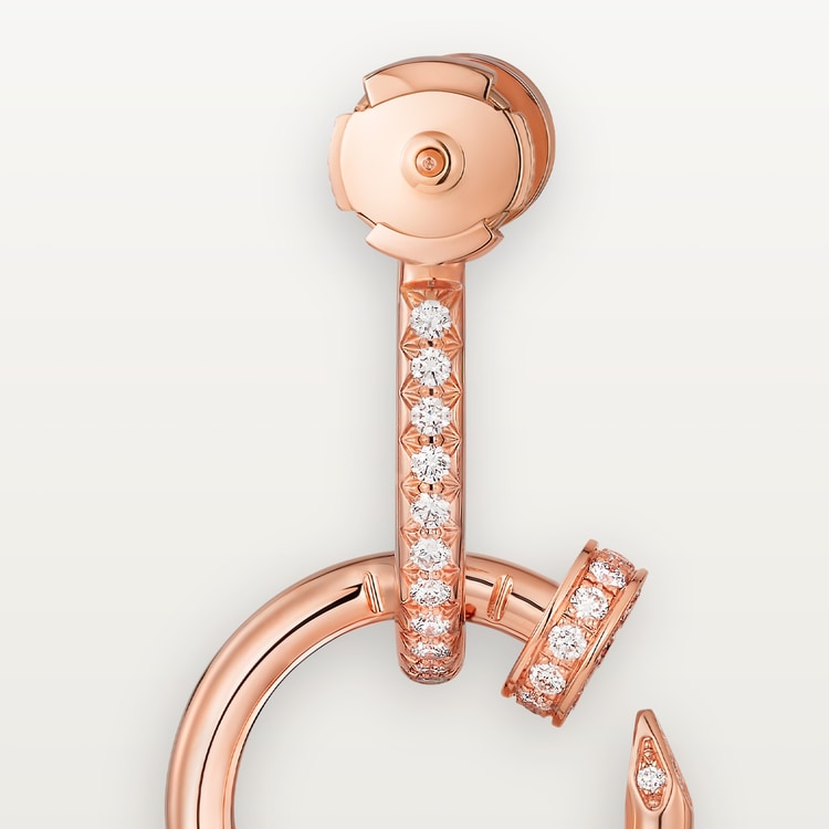 Top 1:1 replica Juste un Clou earrings, double, paved