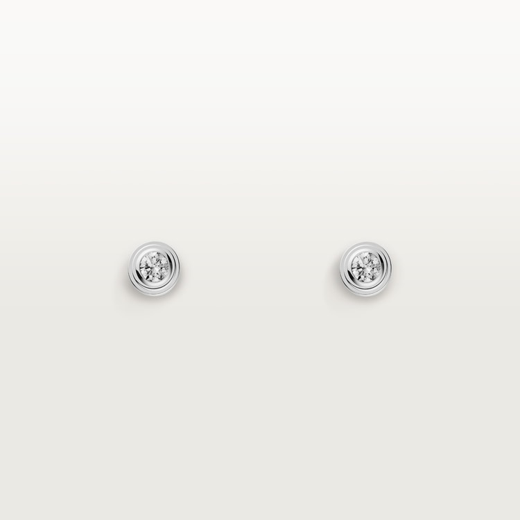 Top 1:1 replica Cartier d'Amour stud earrings, 2 diamonds, mini model