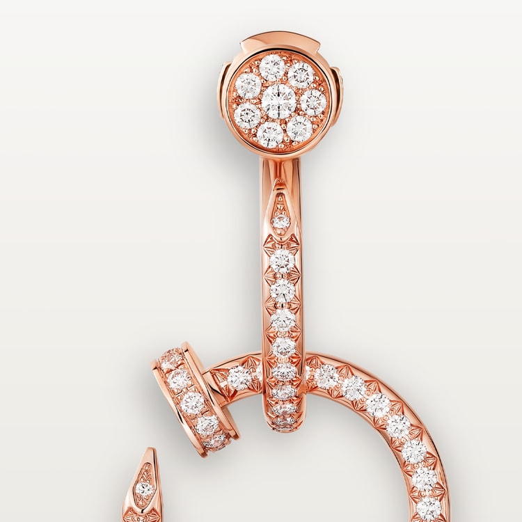 Top 1:1 replica Juste un Clou earrings, double, paved