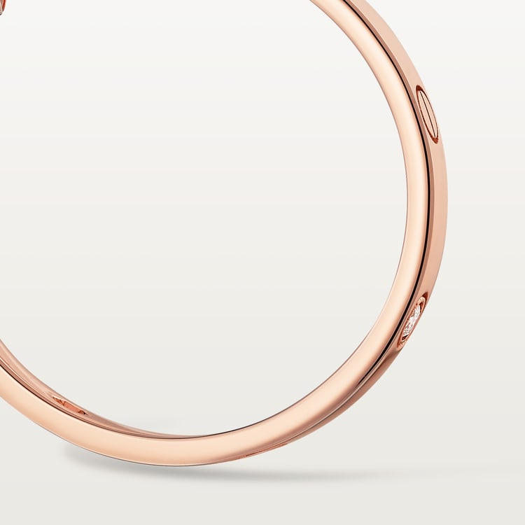 Top 1:1 replica LOVE hoop earrings, medium model, 6 diamonds