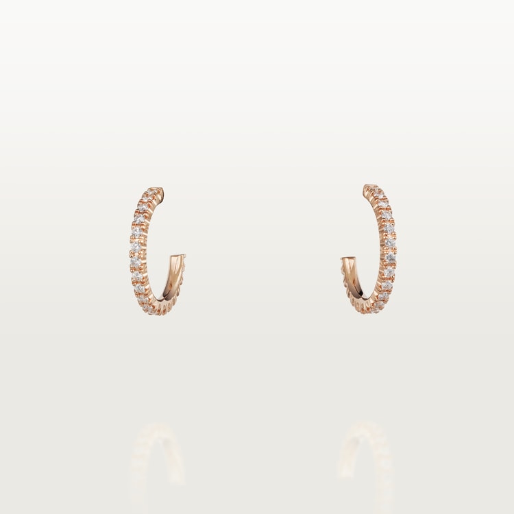 Top 1:1 replica Etincelle de Cartier hoop earrings, small model, paved