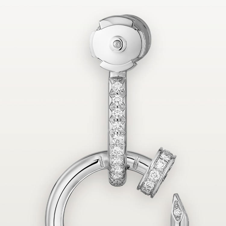 Top 1:1 replica Juste un Clou earrings, double, paved