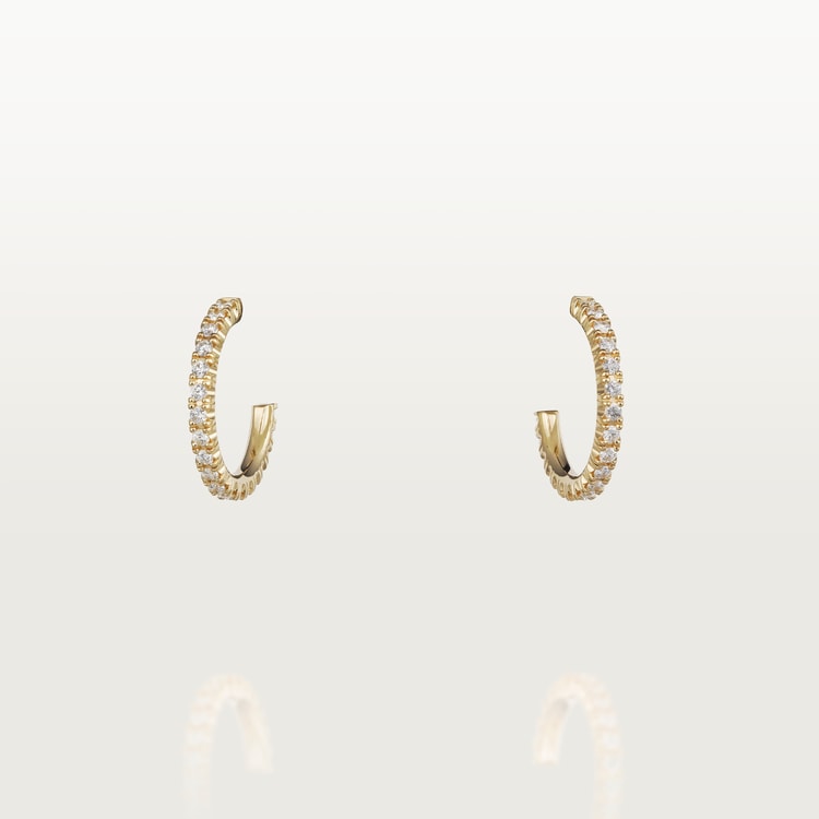 Top 1:1 replica Etincelle de Cartier hoop earrings, small model, paved