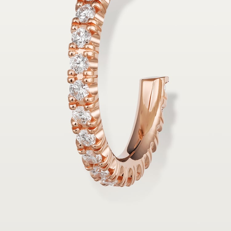 Top 1:1 replica Etincelle de Cartier hoop earrings, small model, paved