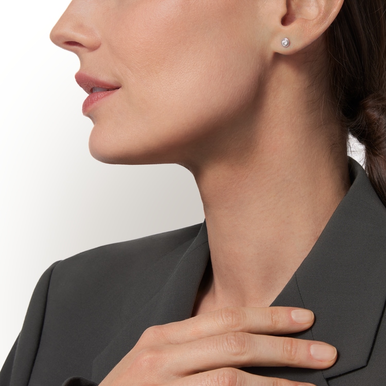 Top 1:1 replica Cartier d'Amour stud earrings, 2 diamonds, medium model