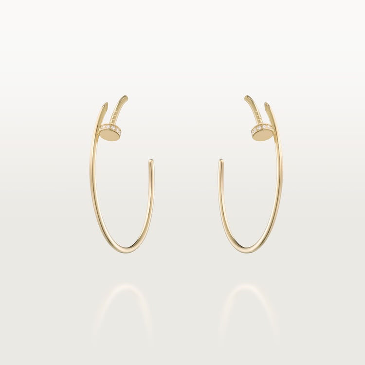 Top 1:1 replica Juste un Clou hoop earrings, large model, diamonds
