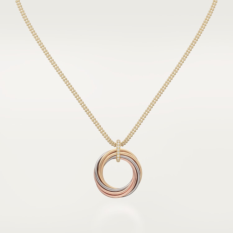 Top 1:1 replica Trinity pendant, seven rows, diamonds