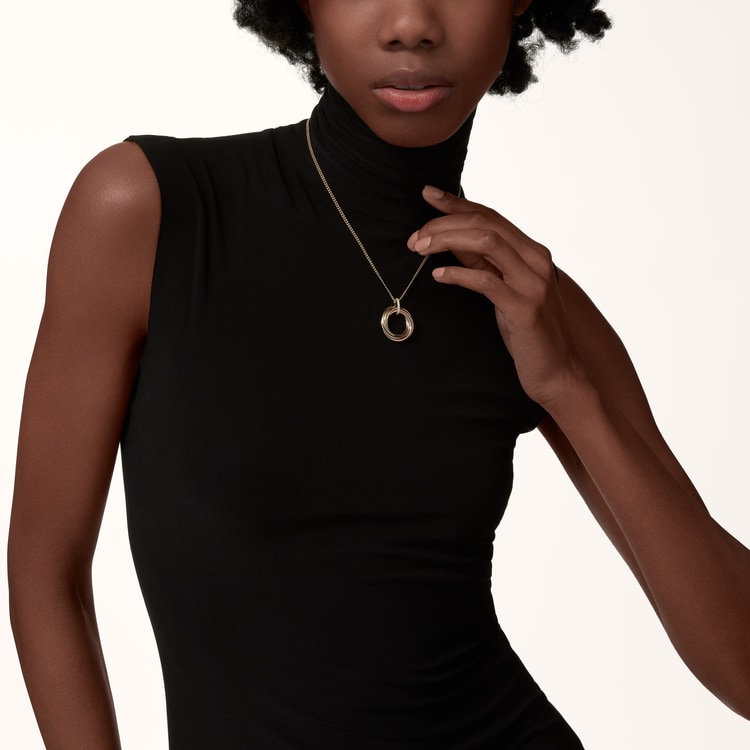 Top 1:1 replica Trinity pendant, seven rows, diamonds