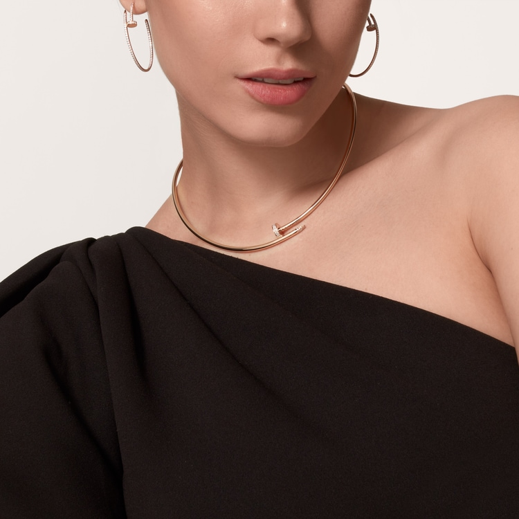 Top 1:1 replica Juste un Clou torque necklace, small model, diamonds