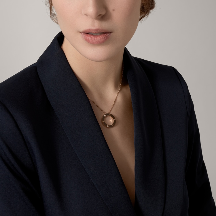 Top 1:1 replica LOVE pendant, 3 diamonds