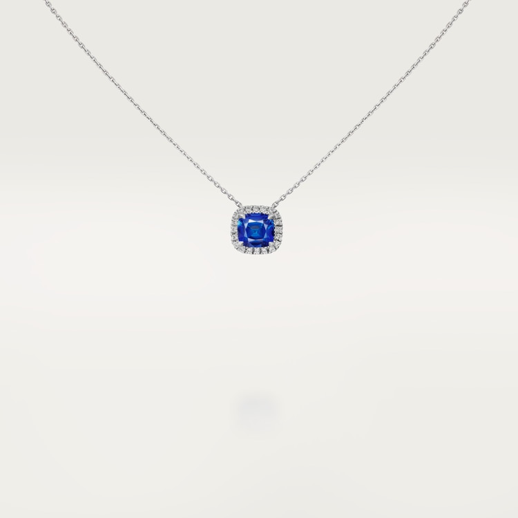 Top 1:1 replica Cartier Destinée pendant, cushion-cut sapphire, paved